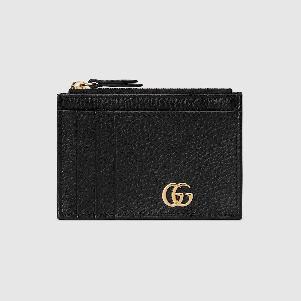 Gucci ブラックレザー コインケース、カードケース ダブルG ハートシェイプコインケース ・ブラック レザー | GUCCI公式