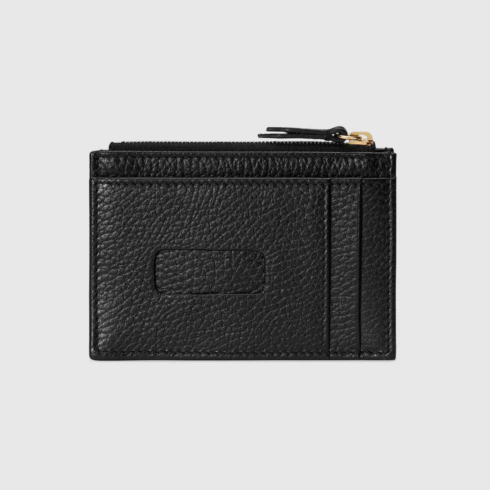 GG Marmont card case in black leather | GUCCI® US