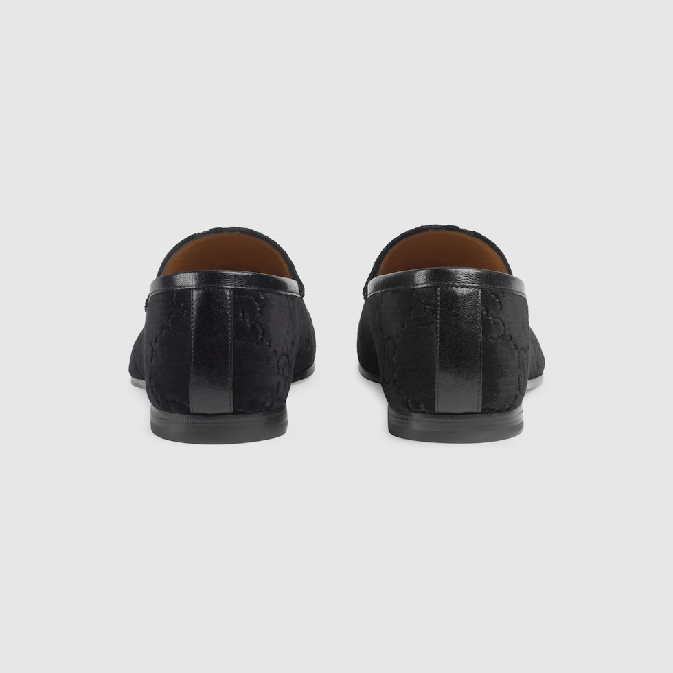 Black velvet gucci loafers on sale