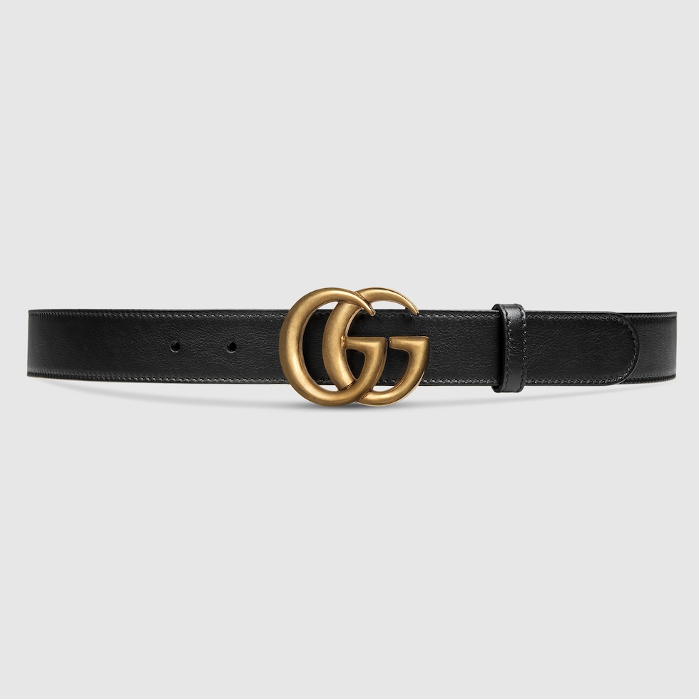 Gucci Gg Belt With Gold Buckle ベルト-