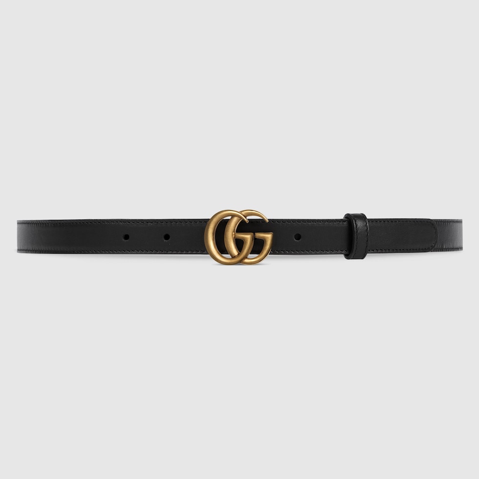 Gucci GG Leather Belt - Black - Belts