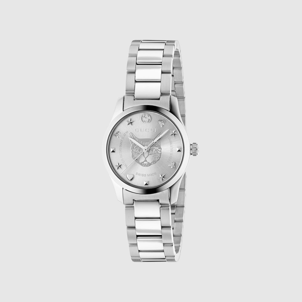 G-Timeless Uhr, 27 mm in Edelstahl | GUCCI® DE 