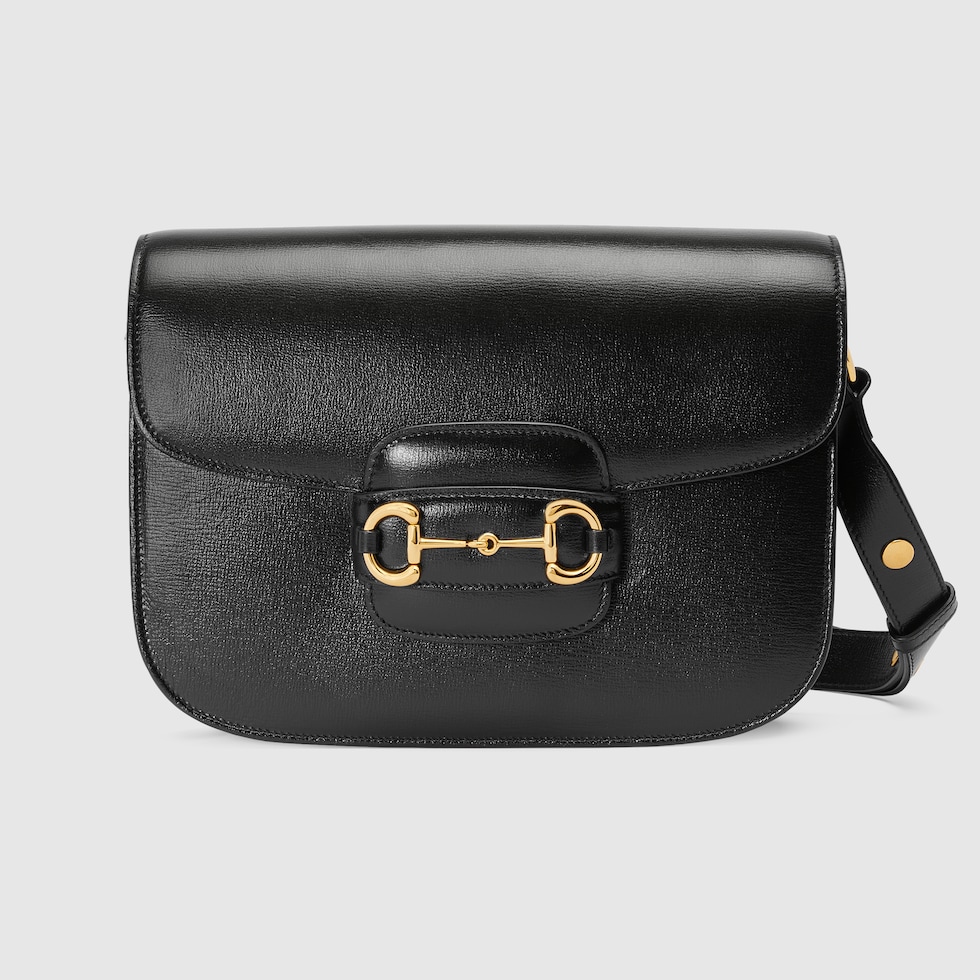 Black leather gucci purse deals