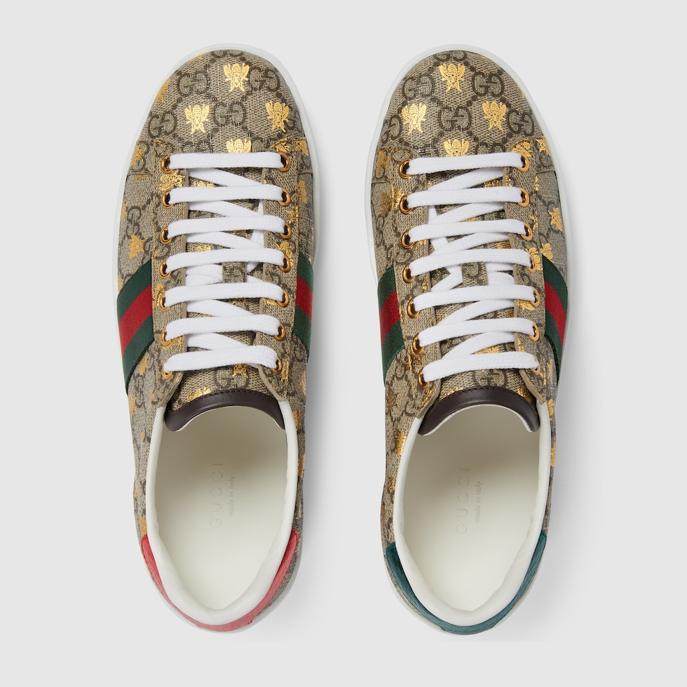 Gucci Women's Ace GG Supreme Sneaker with Bees