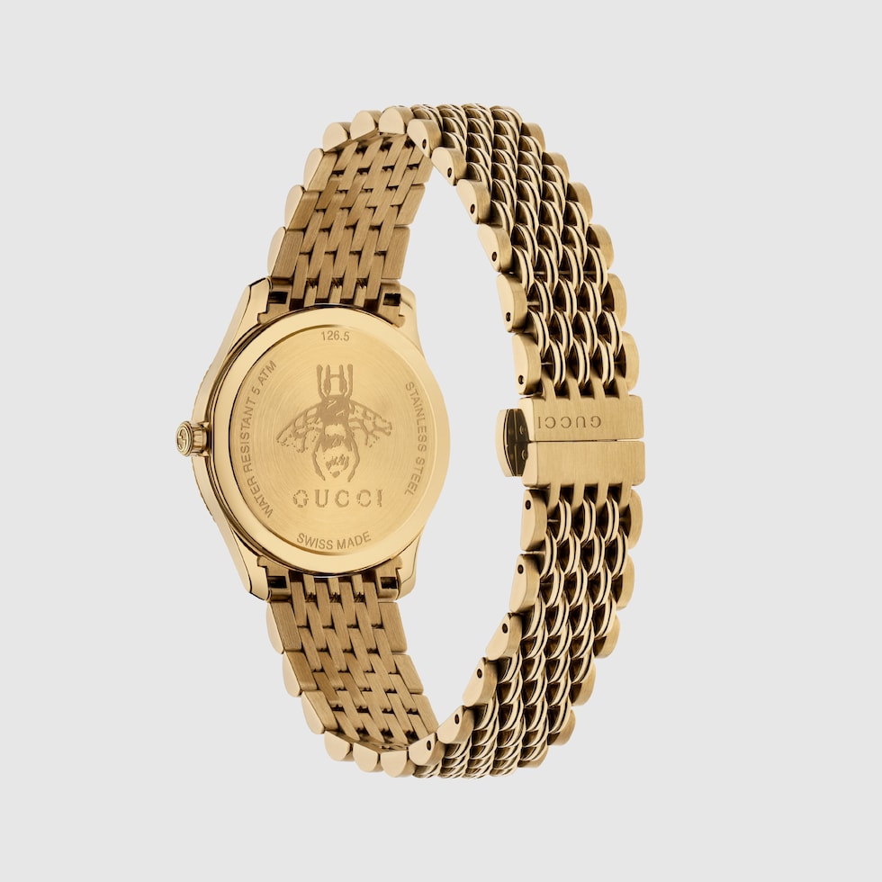 Gucci bracelet watch clearance gold