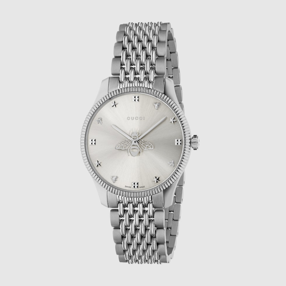 G-Timeless Uhr, 36 mm in Stahl | GUCCI® DE