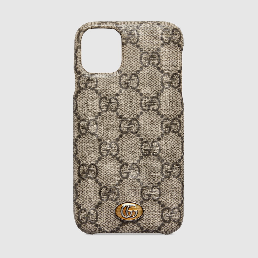 Beige Ophidia iPhone 11 case GUCCI® NZ