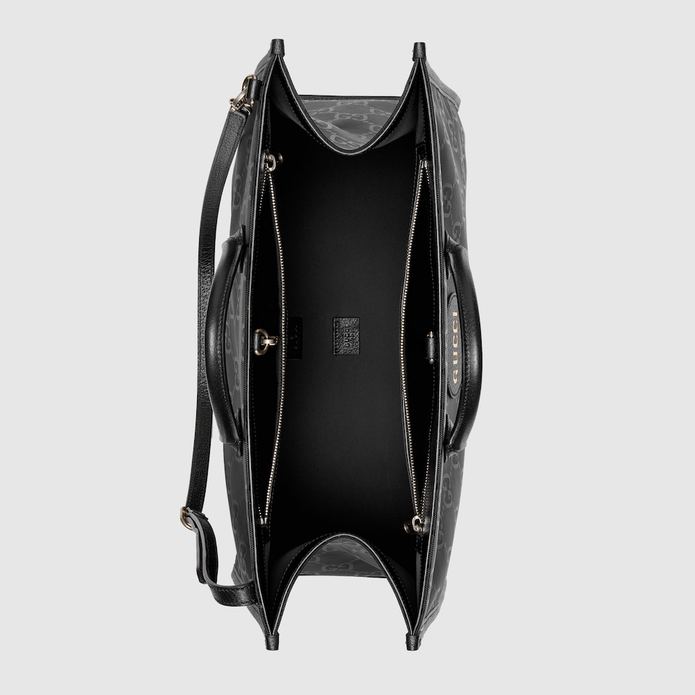 Gucci Off The Grid Tote Bag In Black GG ECONYL® | GUCCI® AE
