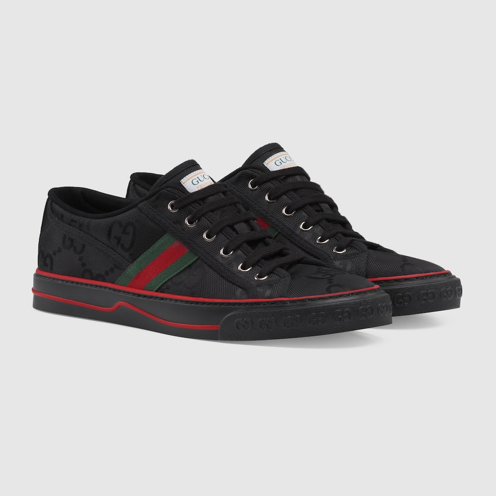 Men's Gucci Off The Grid High Top Sneaker In Black GG ECONYL®