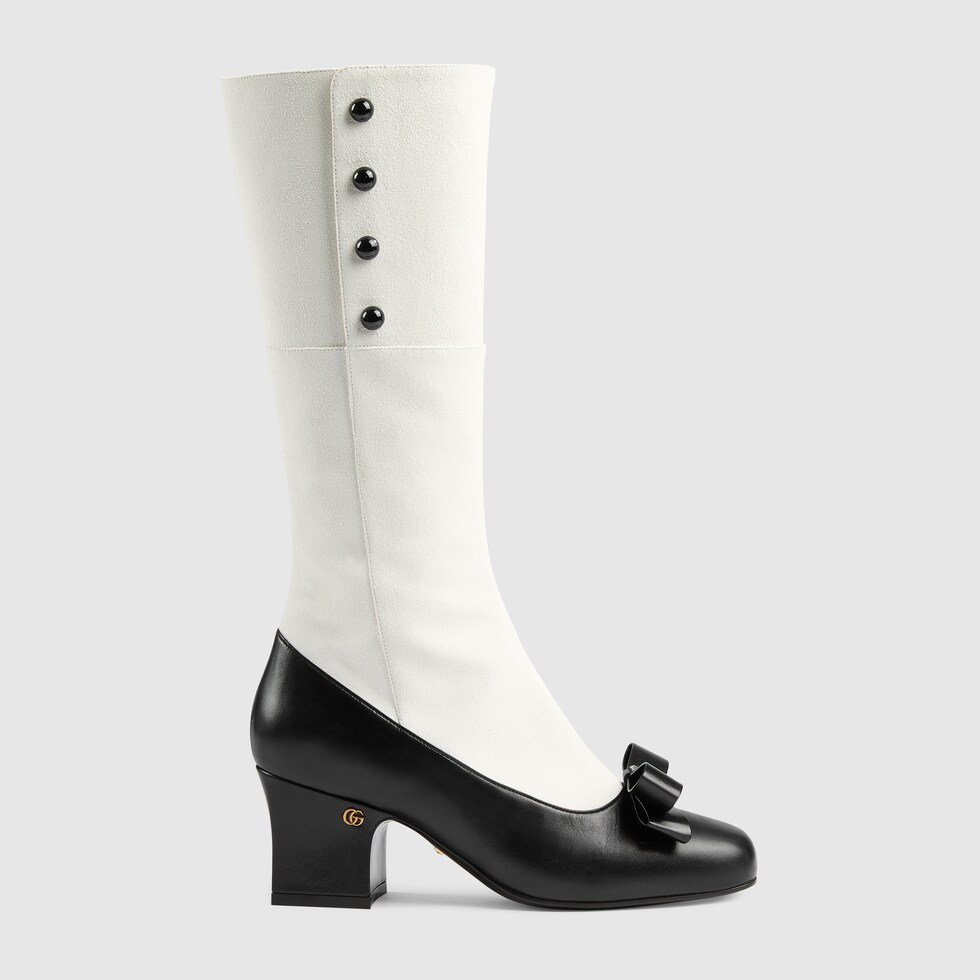 womens black mid heel boots