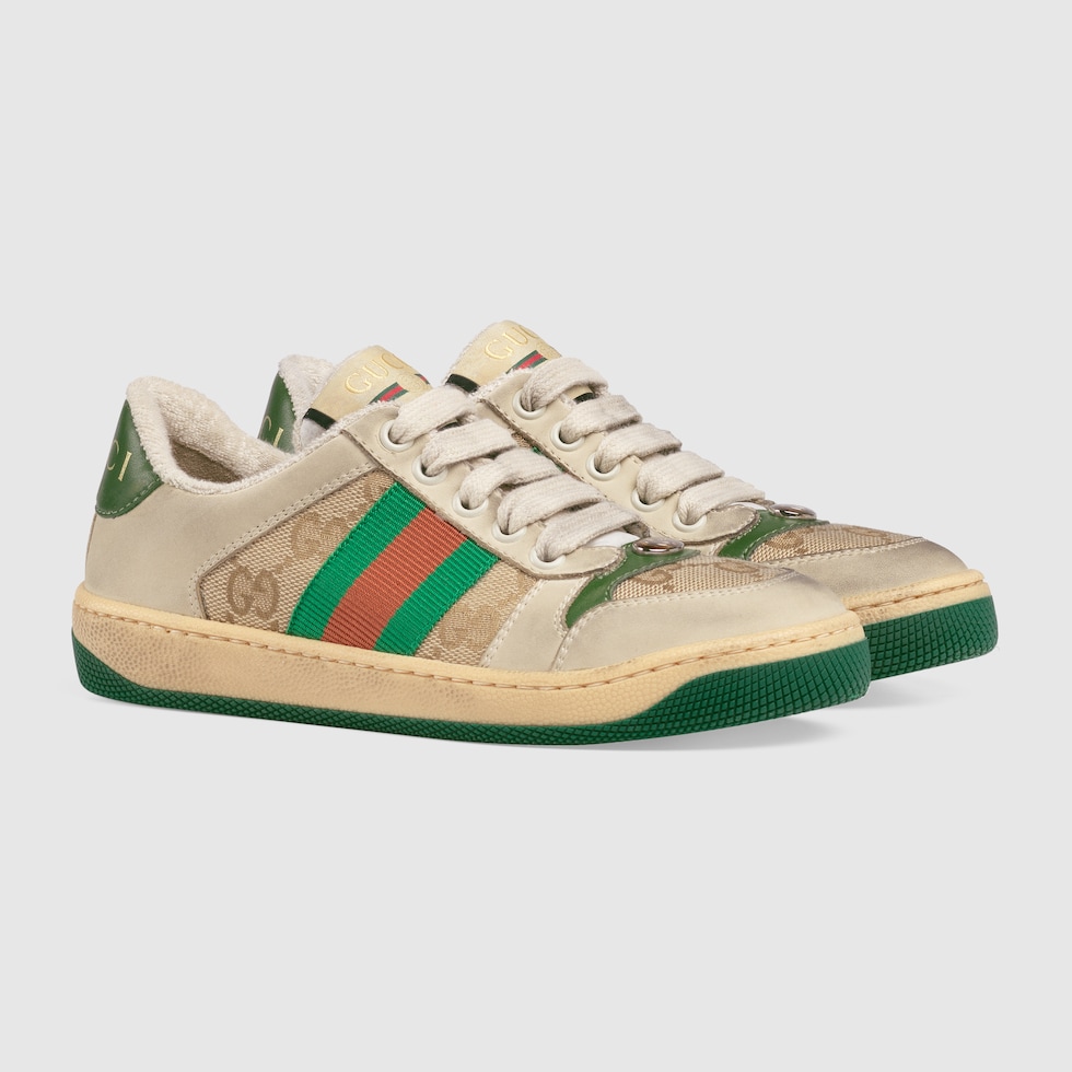 【関税&送料込】Gucci Sneaker Screener In Pelle Children's Screener sneaker in butter leather | GUCCI® US