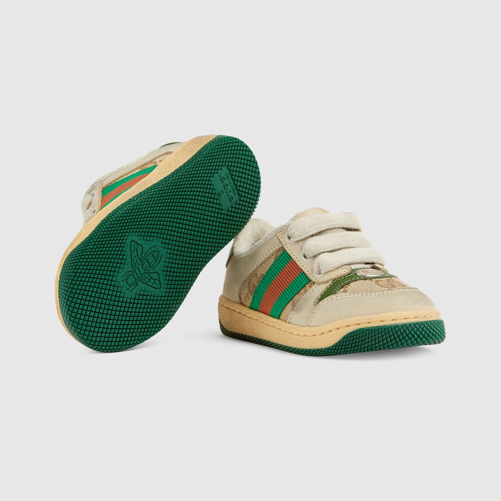 Toddler Screener trainer in butter leather GUCCI Australia