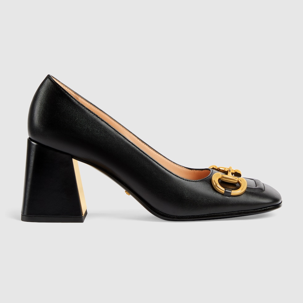 輝い GUCCI◇フラットパンプス/36.5/BLK/スウェード/095405 その他 