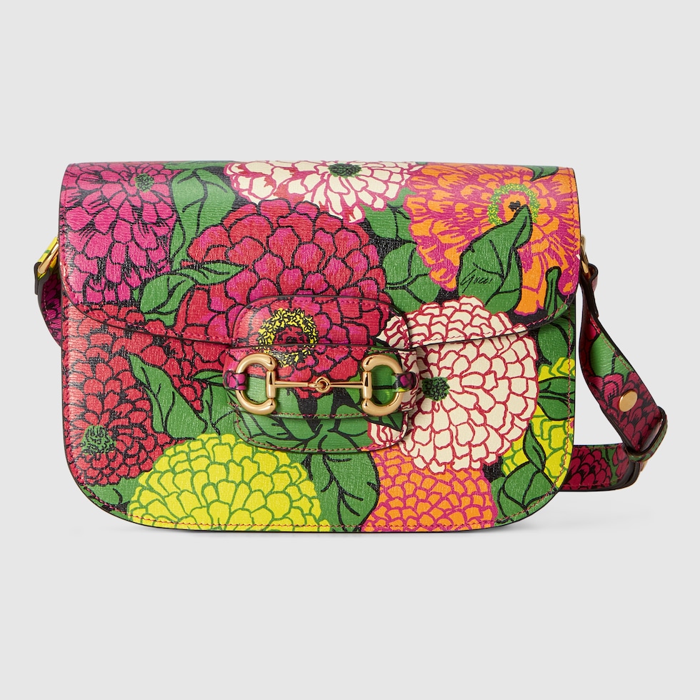 Red Ken Scott print Gucci Horsebit 1955 shoulder bag GUCCI® UK