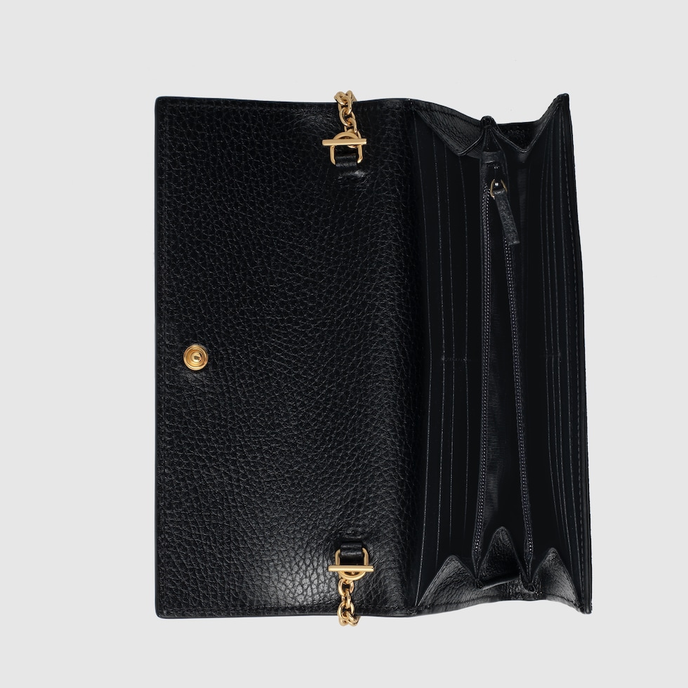 Gucci black wallet on chain online