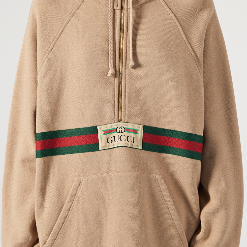 Sweatshirt With  & Gucci Label In Beige GUCCI® UK