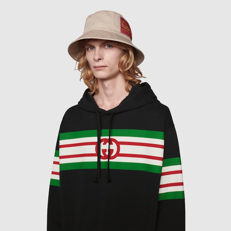 Interlocking G Print Sweatshirt In Black GUCCI MX