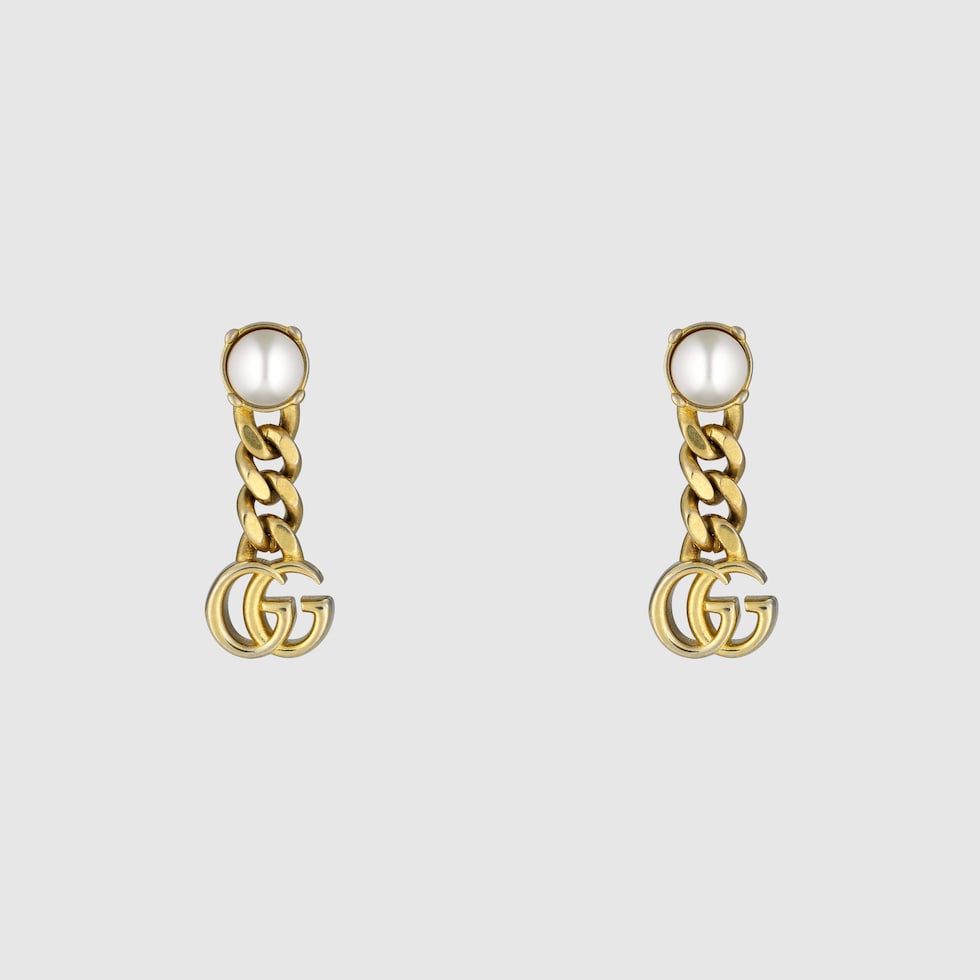 GUCCI  ゴールド パール  ピアス GUCCI グッチ ピアス レディース ブランド GGマーモント