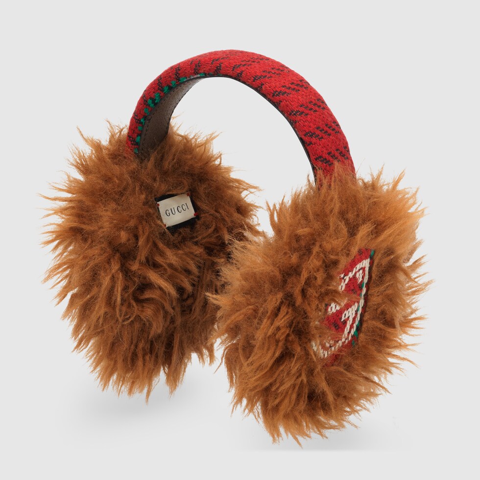 GUCCI グッチ イヤーマフラー ダークブラウン ラビットファー❤︎
