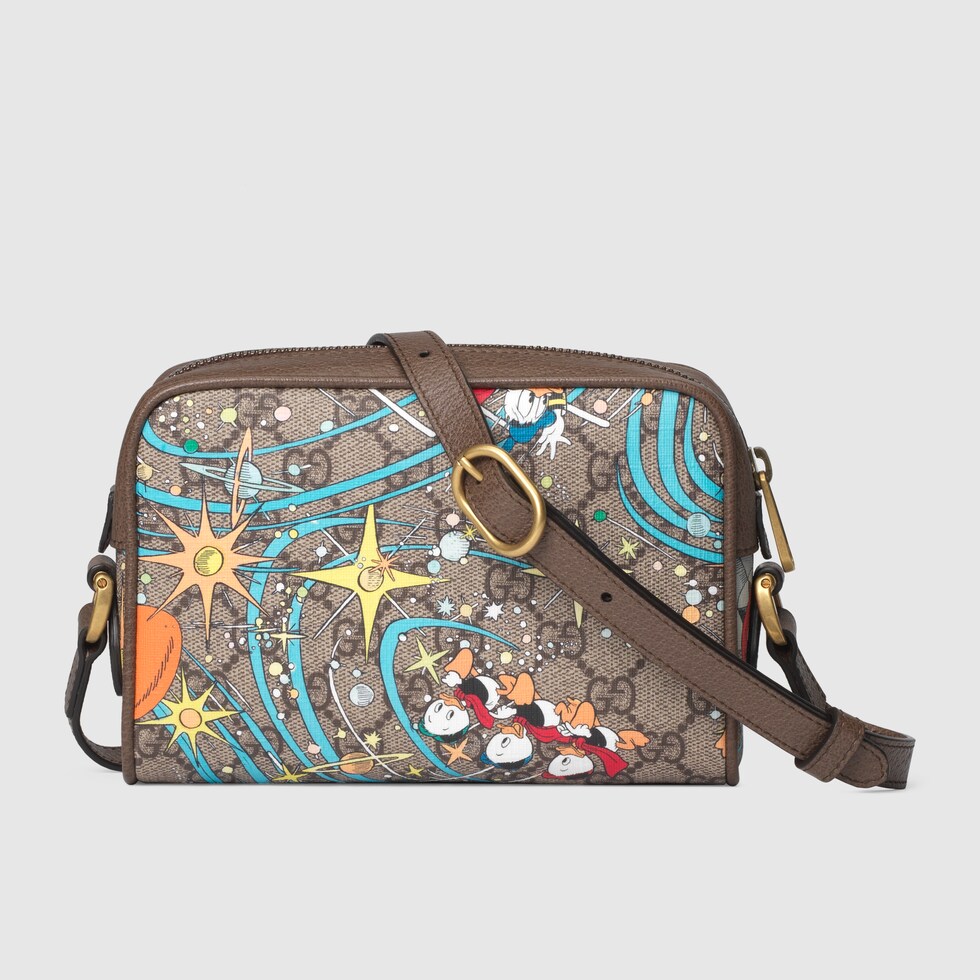 Disney x Gucci Donald Duck Mini Shoulder Bag In Beige & Ebony GG Supreme GUCCI® Canada