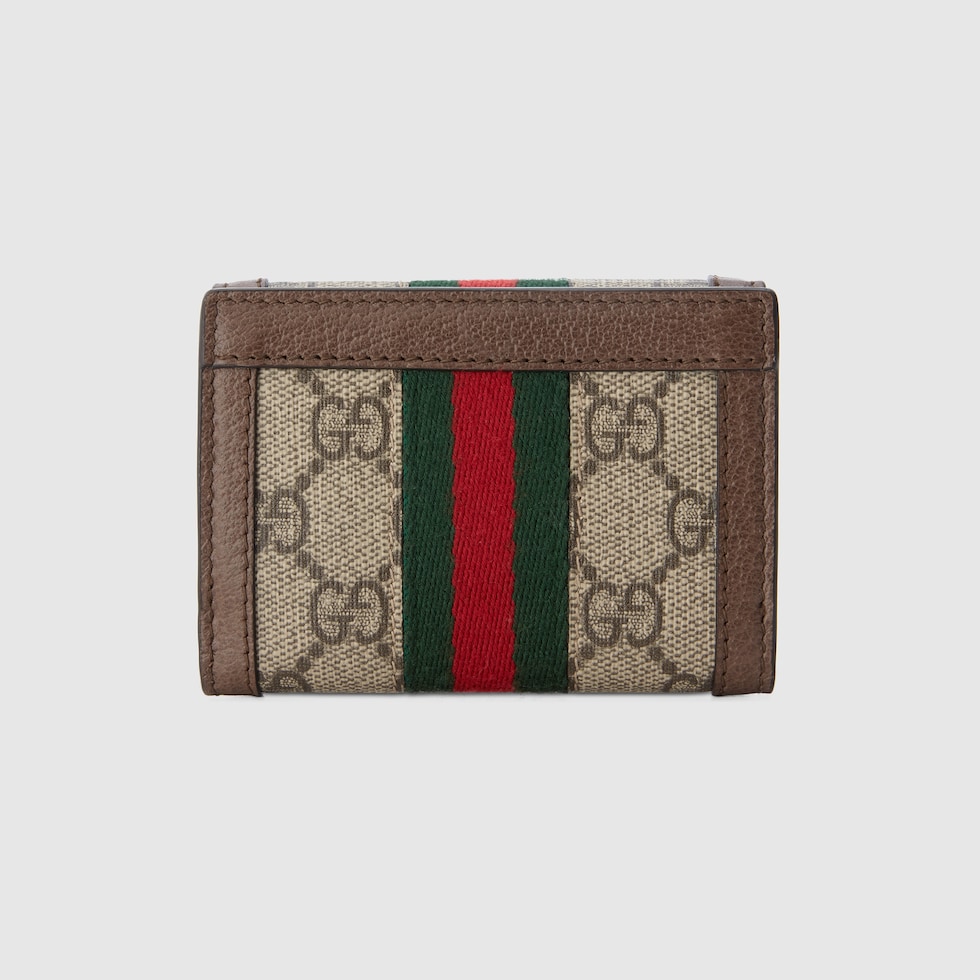 GUCCI 三つ折り財布 オフィディア GGスプリーム キャンバス コンパクト 