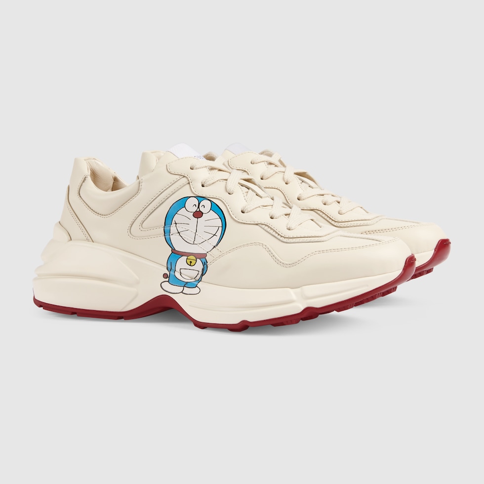 White Doraemon x Gucci men's Rhyton sneaker GUCCI® HU