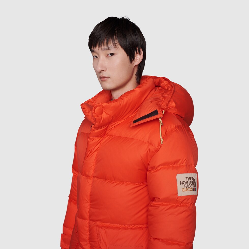 The North Face x Gucci down jacket in red GUCCI