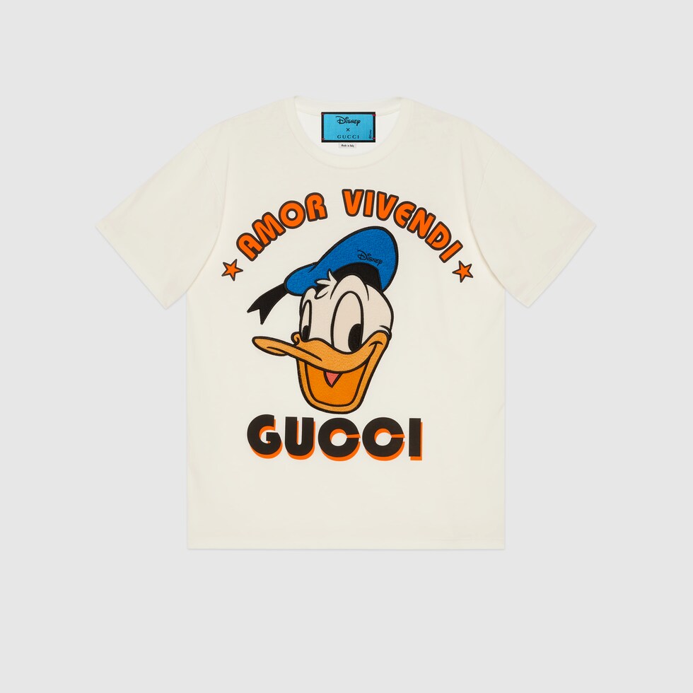 White Disney x Gucci Donald Duck Tshirt GUCCI® KW