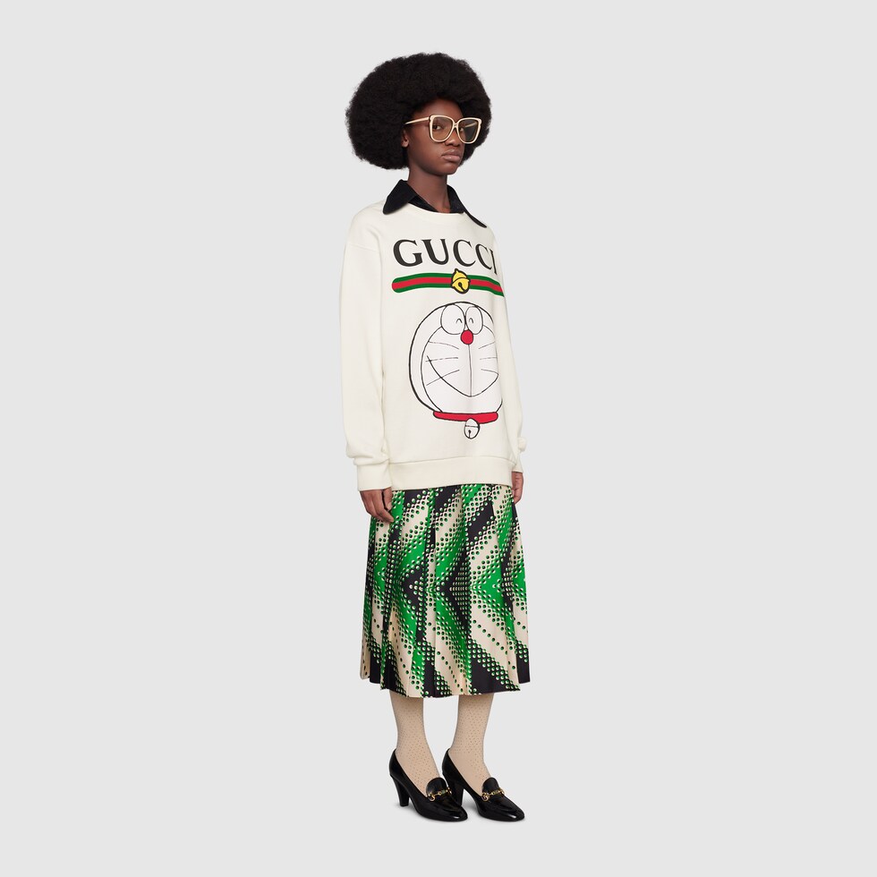 Doraemon x Gucci cotton sweatshirt in ivory GUCCI