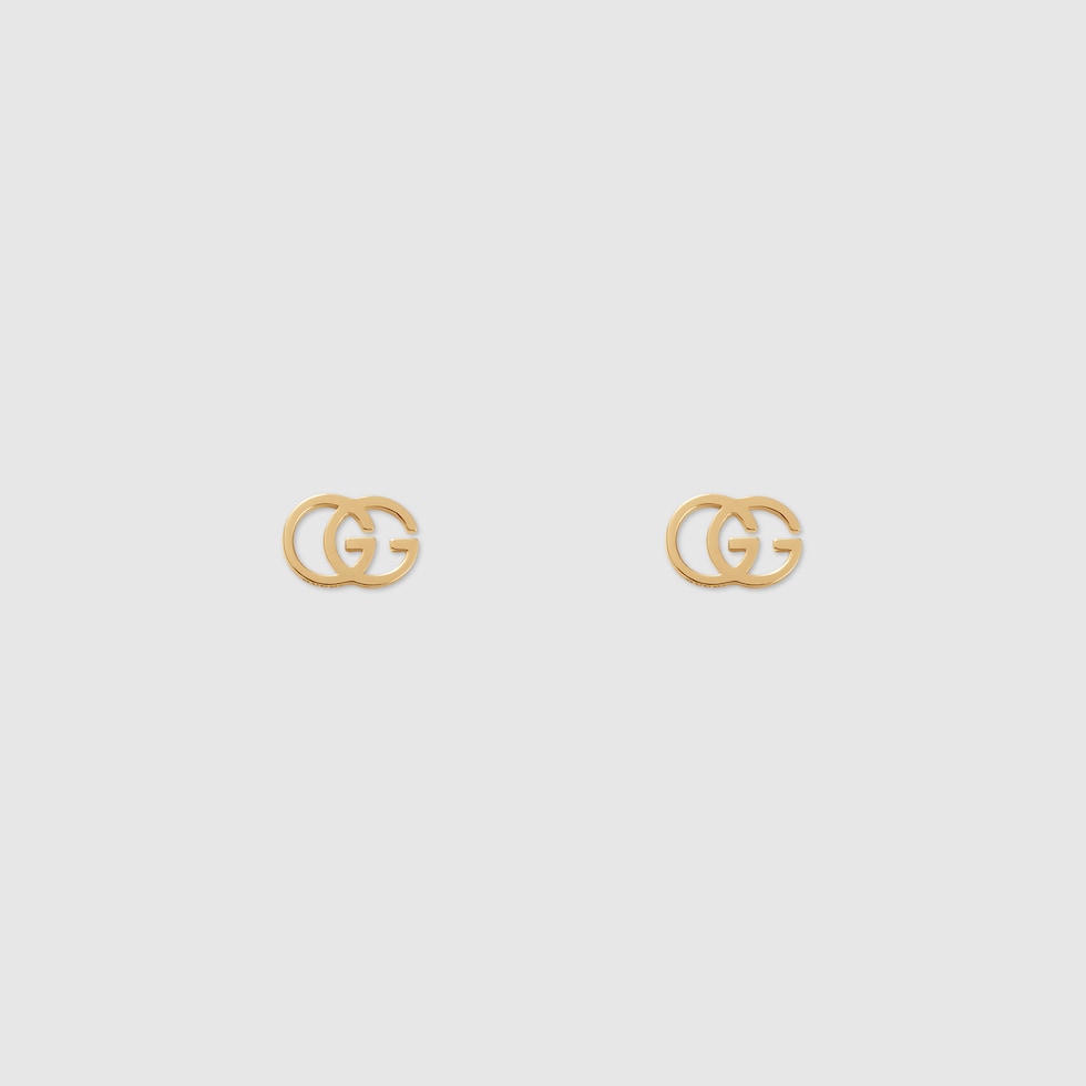 GG Running stud earrings in 18k yellow gold | GUCCI® SI