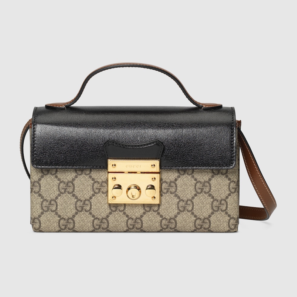 GUCCI Padlock Mini Bag Beige GG Canvas