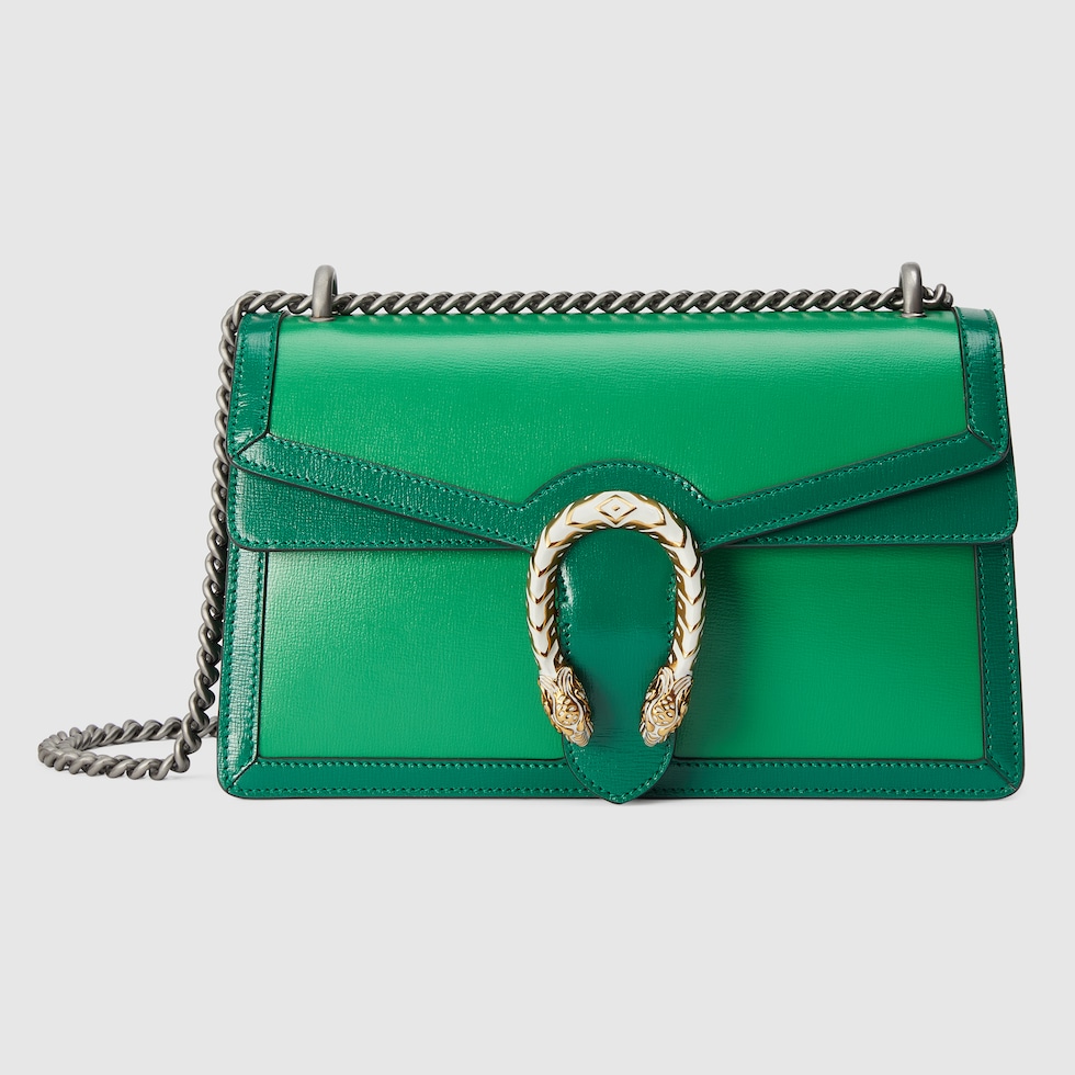 Dionysus small shoulder bag in green and emerald leather GUCCI® UK