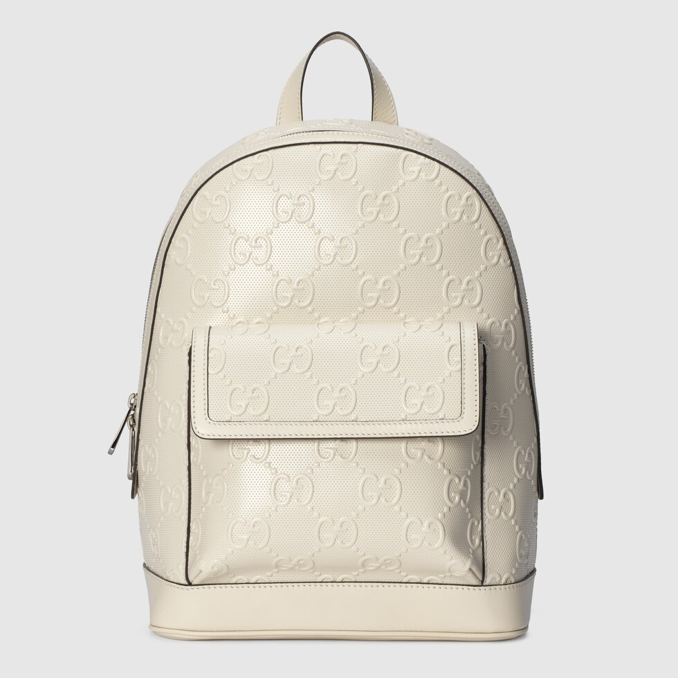 gucci embossed backpack