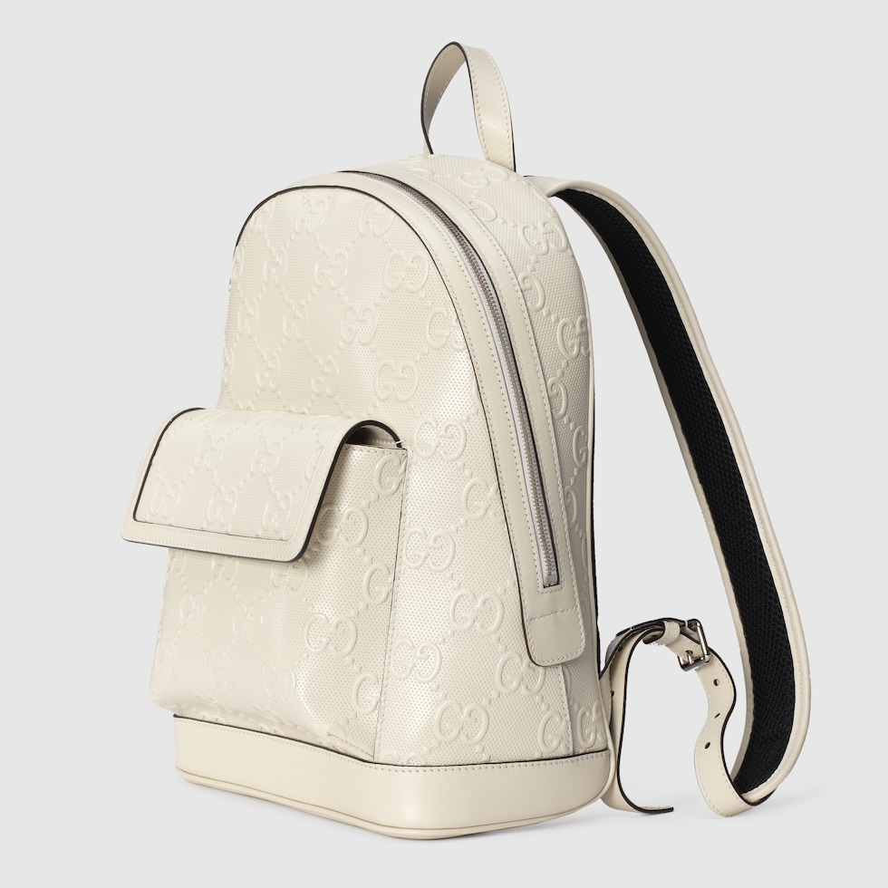 gucci embossed backpack
