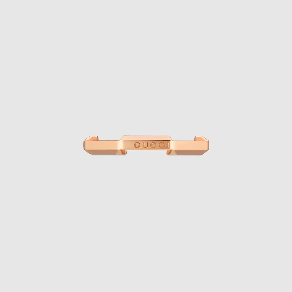 Gucci Link to Love mirrored ring in 18k rose gold | GUCCI® US Gucci Link to Love mirrored ring in 18k rose gold | GUCCI® US