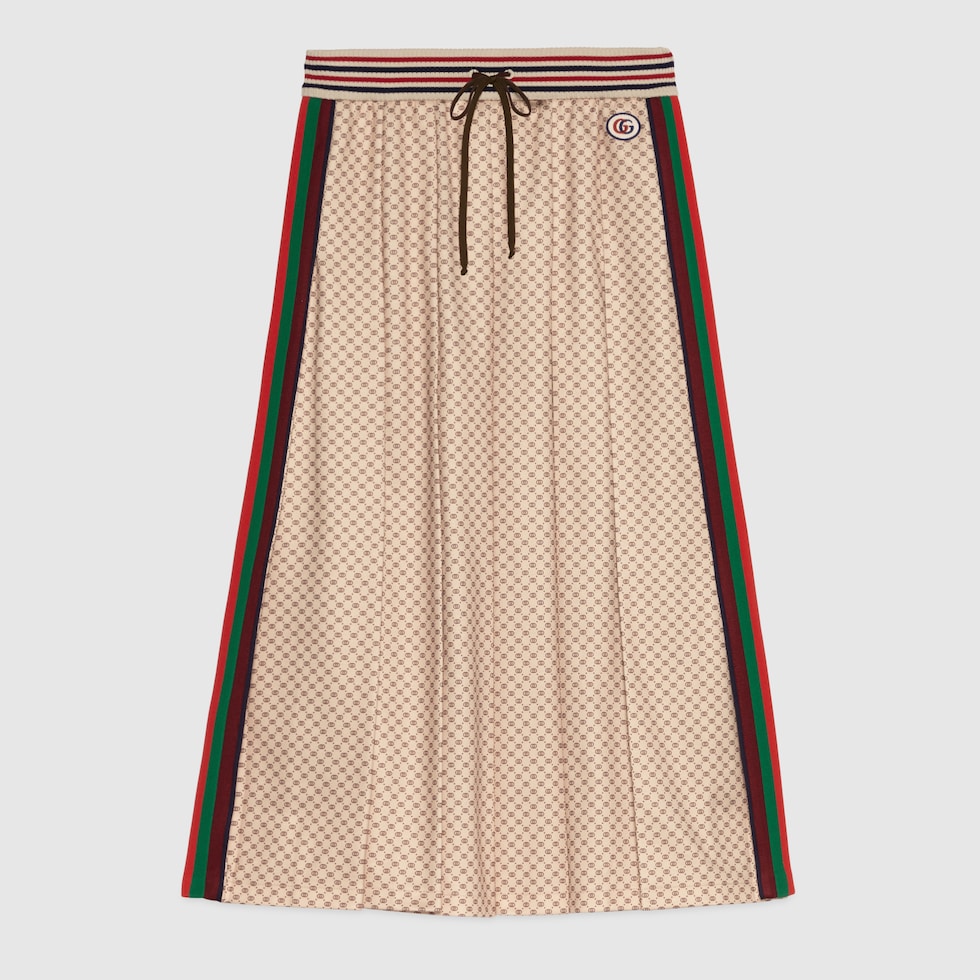【送料&関税込】Gucci Interlocking G A-line Skirt GUCCI GG Logo Tweed Flare A-line Skirt Women Size 38 Black
