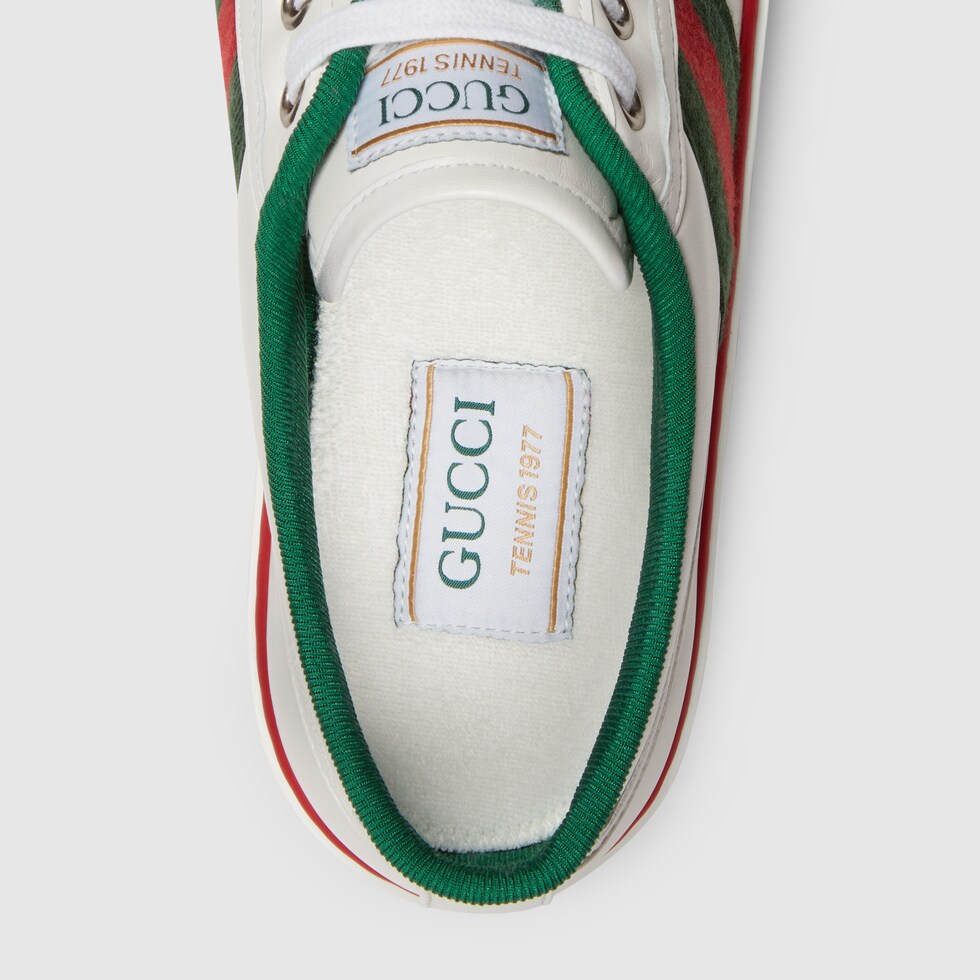Women's Gucci Tennis 1977 sneaker in white leather GUCCI® US
