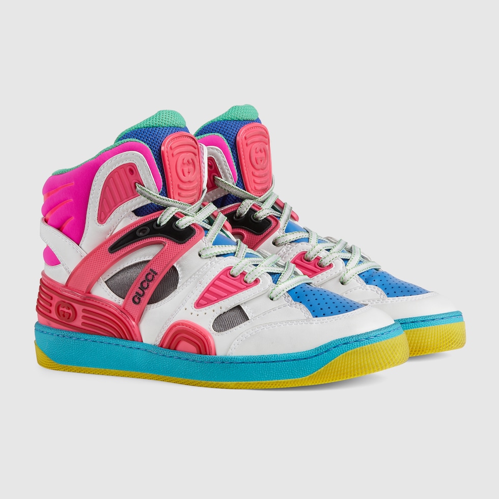 Women s Gucci Basket Sneaker In White Demetra GUCCI BG Women s Gucci Basket Sneaker In White Demetra GUCCI BG