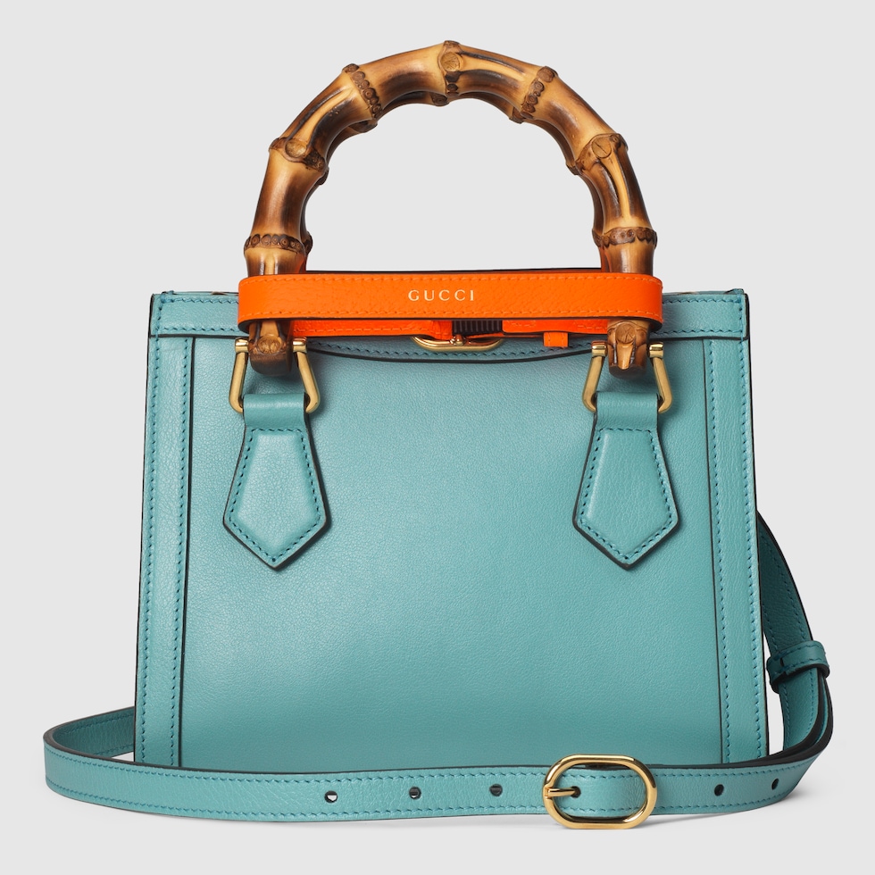 Gucci Diana mini tote bag in light blue leather GUCCI® BE