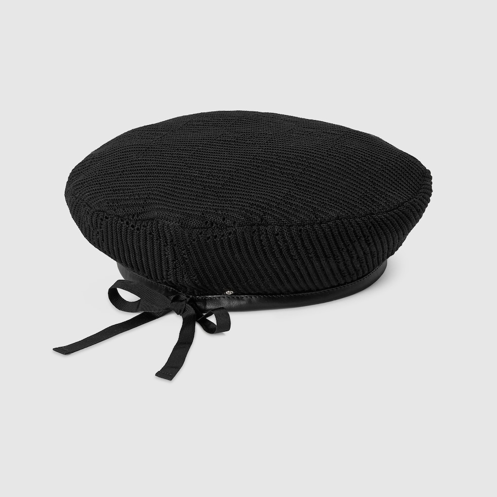 GUCCI ベレー帽 GG柄 デニム ブルー ラメ付き GUCCI ベレー帽 GG柄 デニム ブルー ラメ付き GUCCI ベレー帽 GG