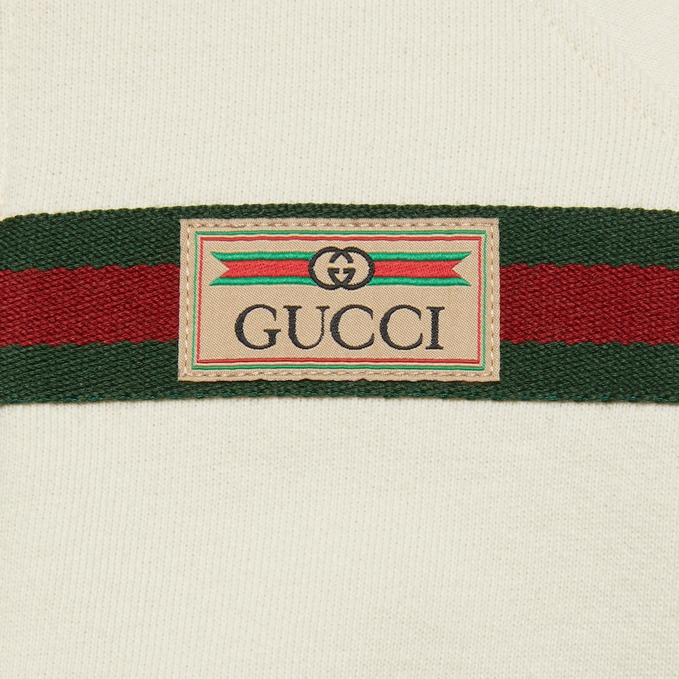 Baby cotton sleepsuit with Gucci label