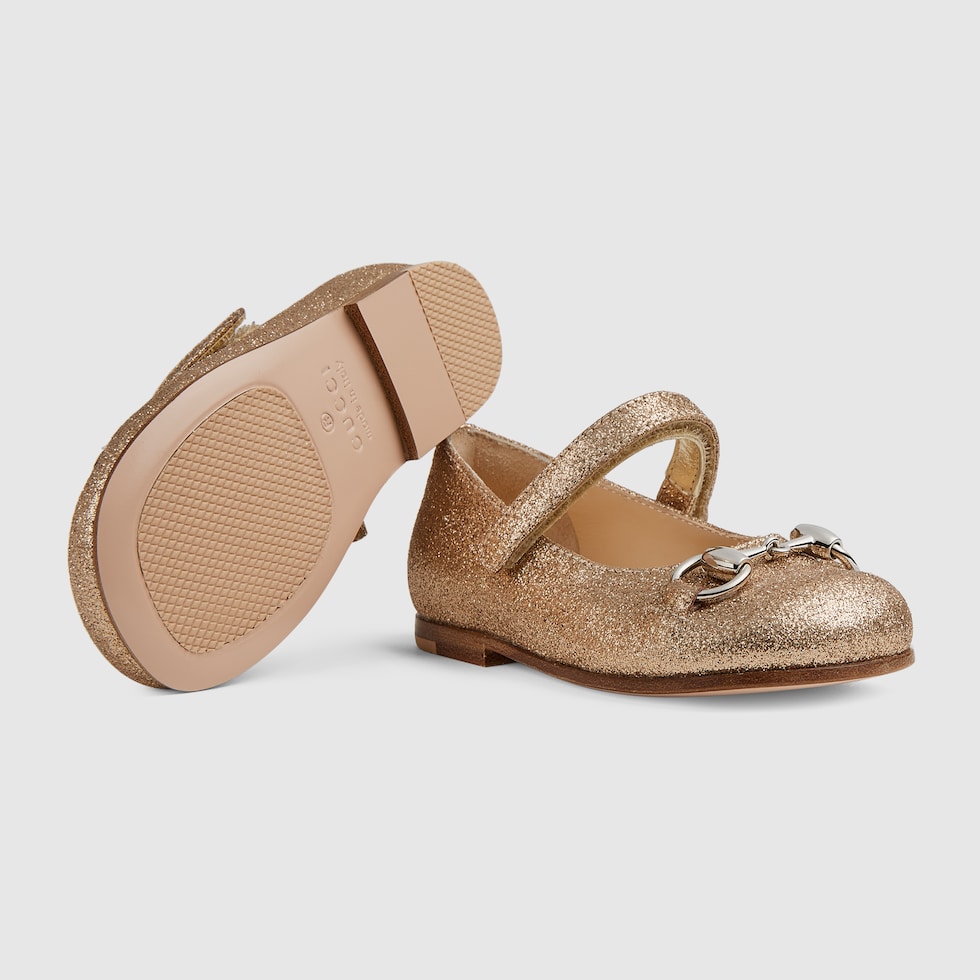 Gold best sale gucci flats