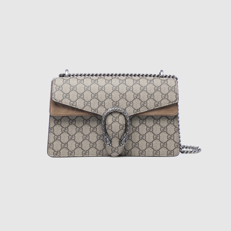 GG Supreme Dionysus Small Shoulder Bag With Beige Detail | GUCCI® US