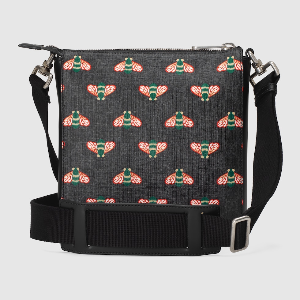 Gucci Bestiary messenger bag with bees in black GG Supreme GUCCI® DK