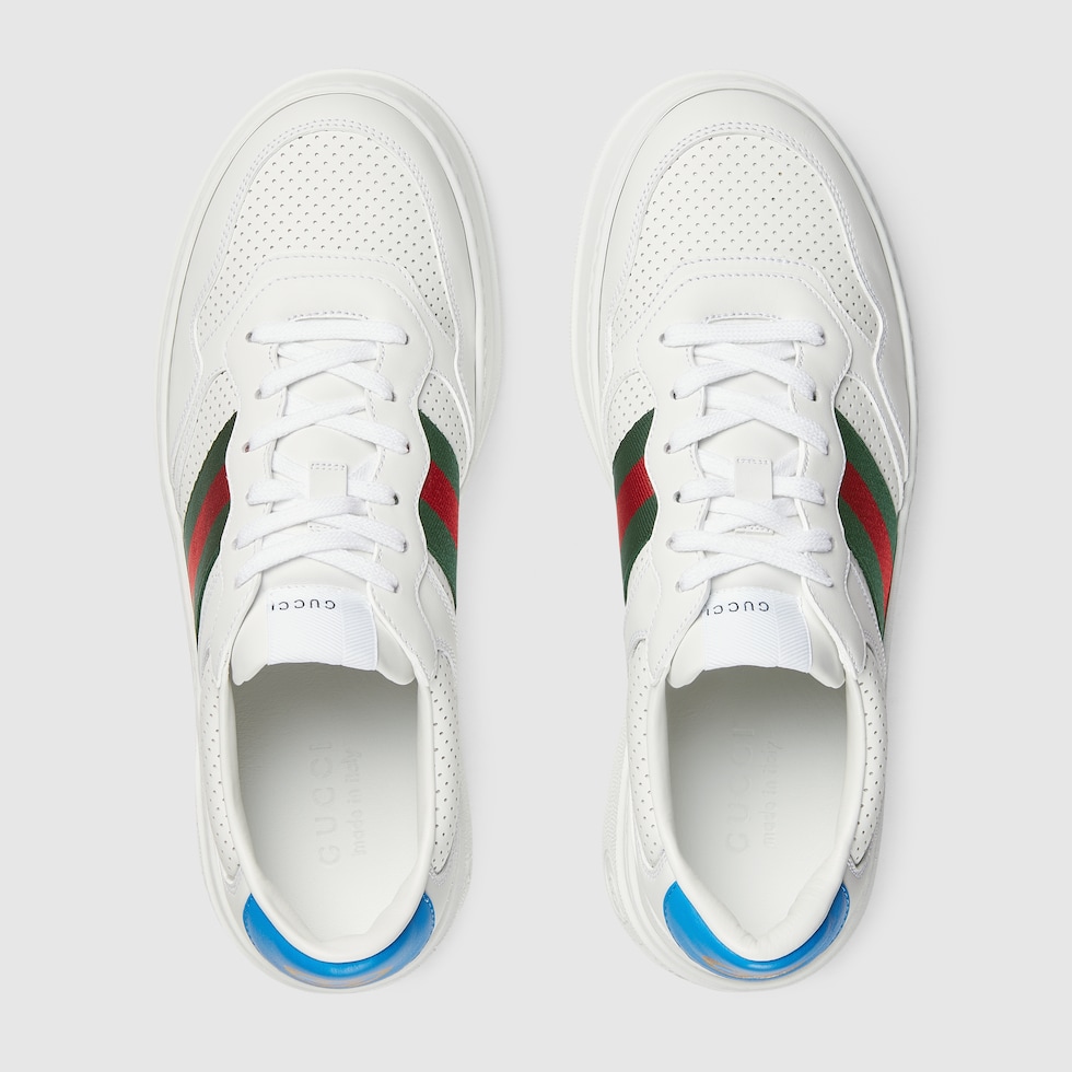 Men's sneaker with  in white leather GUCCI® US