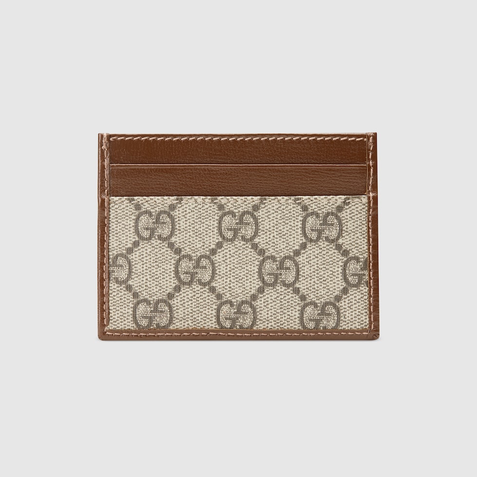 Gucci Monogram Supreme Canvas Brown Card Holder