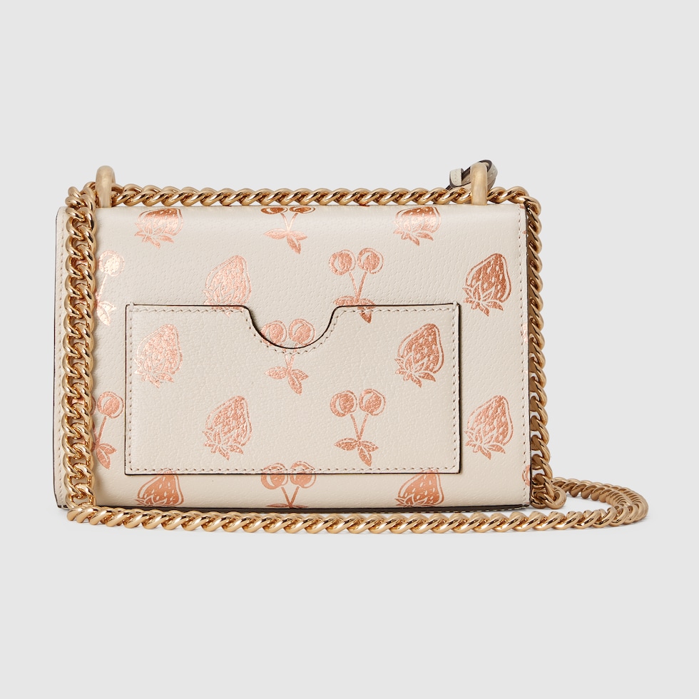 Padlock small berry shoulder bag in white leather GUCCI® Australia
