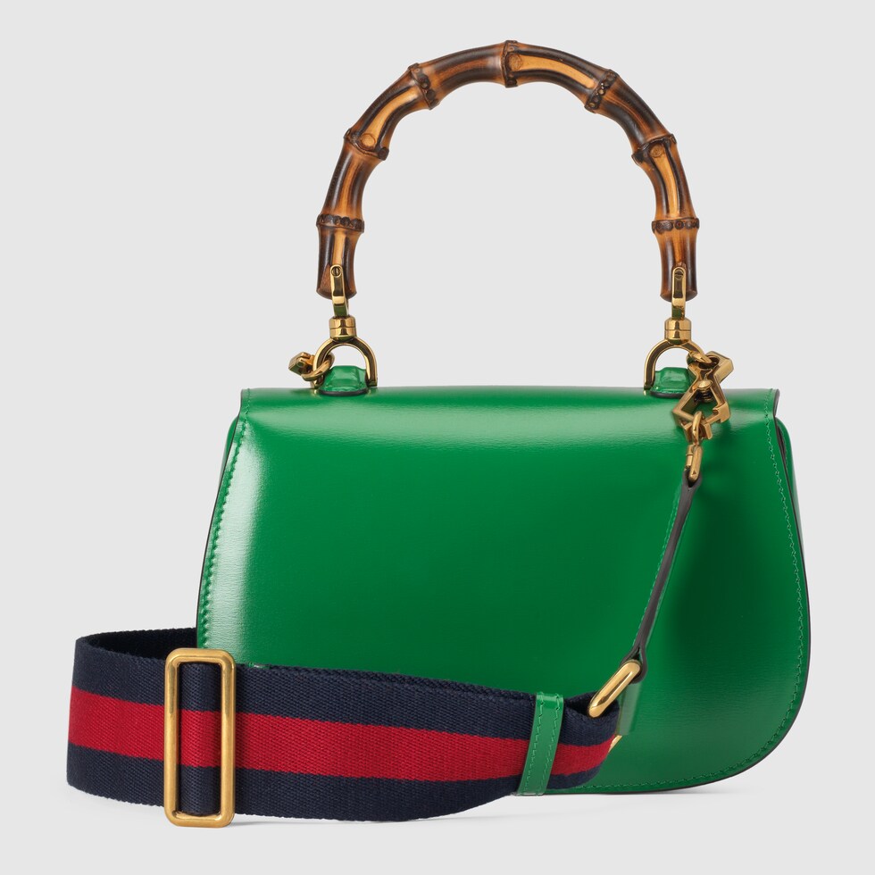 Gucci Bamboo 1947 small top handle bag in green leather GUCCI® US