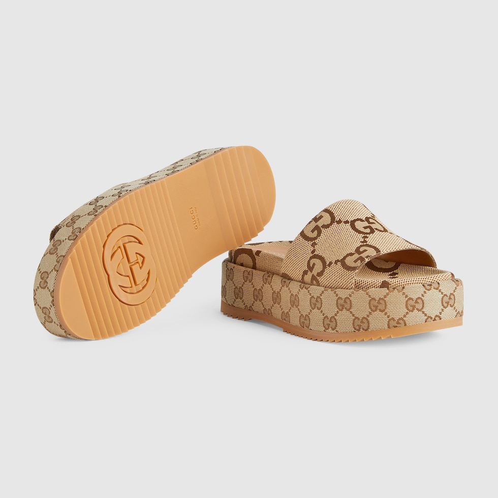 Women s platform slide sandal in Maxi GG GUCCI TH
