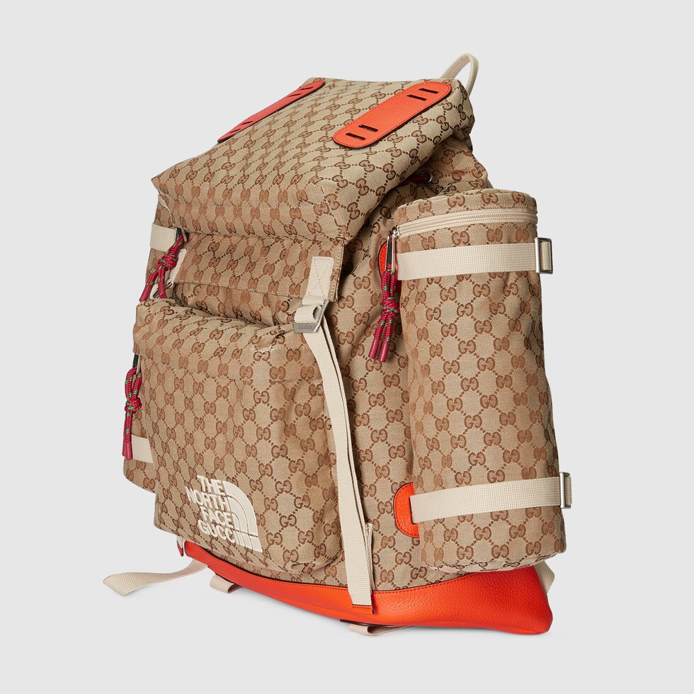 The North Face x Gucci backpack in beige and ebony GG canvas GUCCI® NL
